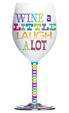 Lot 16oz Frosted Wine Glass Slant Bright Sayings Collection by Slant ...