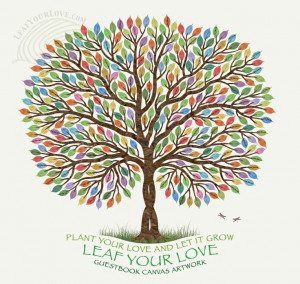 Leaf Your Love | Thumbprint Tree / Fingerprint Tree Guest Book ...