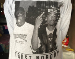 Tupac Trust Nobody Grey Crewneck