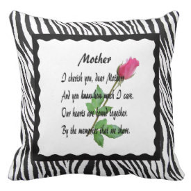 Mother Poem Throw Pillow Mothers Day Saying Pillow