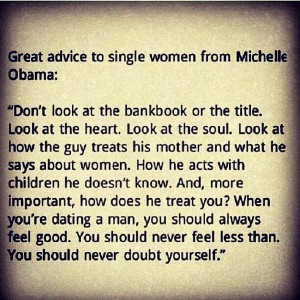 Advice from the First Lady