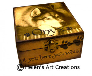 Pet Memorial Keepsake Box, Pet Keepsake Box, Pet Urn, Personalized ...