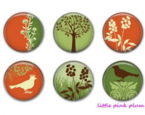 NATURE Magnets Set 2 - Set of Six - 1.25 inches ...