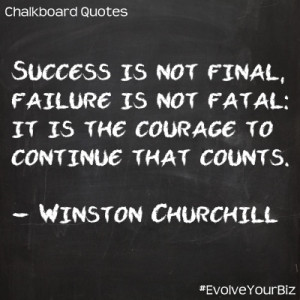 Chalkboard Motivational Quotes: Success is not final, failure is not ...