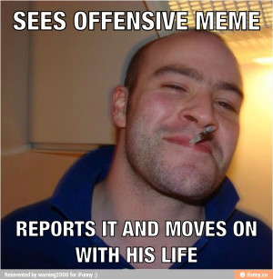 SEES OFFENSIVE MEME