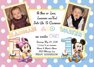 birthday invitation wording first birthday twins