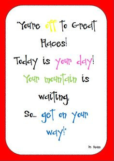 Dr. Suess quote printable More
