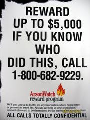 Home · Fire Department · Arson Watch Reward Program