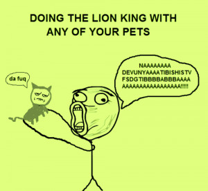 Doing Lion King Pose