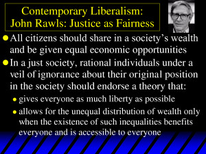 Contemporary Liberalism: John Rawls: Justice as Fairness
