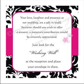 wishing well or bridal registry cards princess wedding