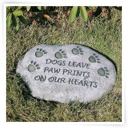 ... Enterprises Dogs Leave Paw Prints On Our Hearts Pet Memorial Stone