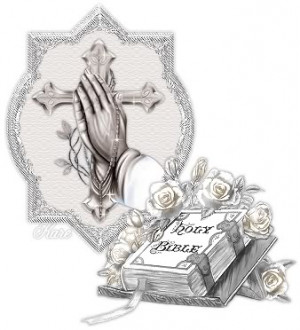 Praying Hands And Cross Image