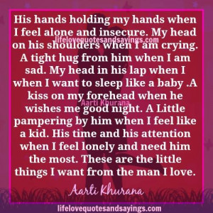 The Things I Want From My Man..