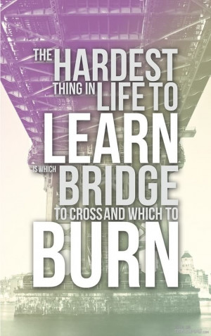 Burning and Crossing Bridges