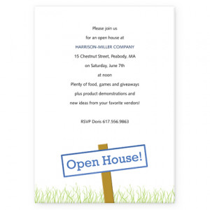 Open House Business Invitations