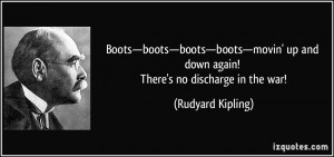 ... up and down again! There's no discharge in the war! - Rudyard Kipling