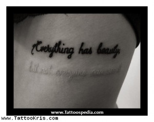 Word Quotes Tattoos 1