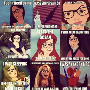 If Disney princesses were hipsters