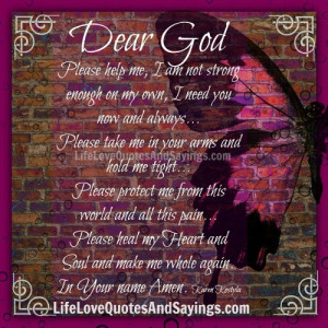 Am Not Strong Enough On My Own..