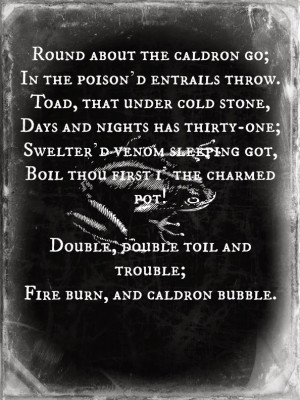 Shakespeare Halloween: Toil and Trouble Printable