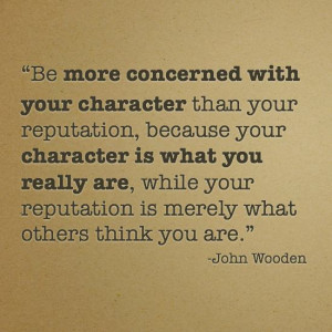 Be More Concerned With Your Character