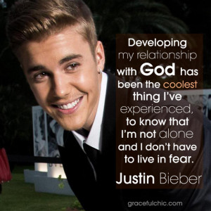 Justin Bieber :Relationship with God Coolest Thing I Experienced
