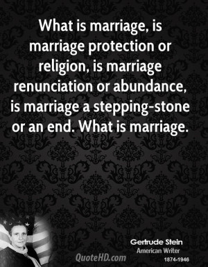 ... abundance, is marriage a stepping-stone or an end. What is marriage