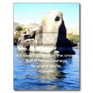 Gandhi Inspirational Quote Quotation About Courage Postcards