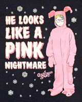 Christmas Story Pink Nightmare Ralphie Bunny Costume tee