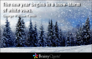 The new year begins in a snow-storm of white vows.