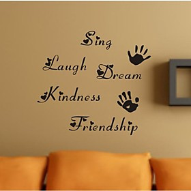 Wall Stickers Wall Decals, Sing Laugh Home Decor Family Wordsaying ...