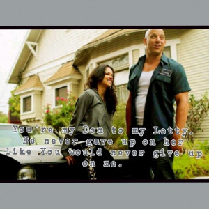 lucky to have the same love Dom has for Letty in my life! # ...