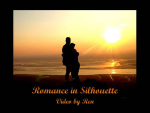 Romance in silhouette - with love sayings