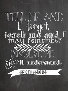 ... Quote, Chalkboards Quote, Teaching Quote, Learning Quote, Hands On