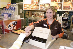 Home » Galleries » PEOPLE » TEEN WORKING AS CASHIER AT A AND W FAST ...