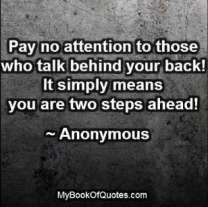 behind your back Quotes About People Talking Behind Your Back