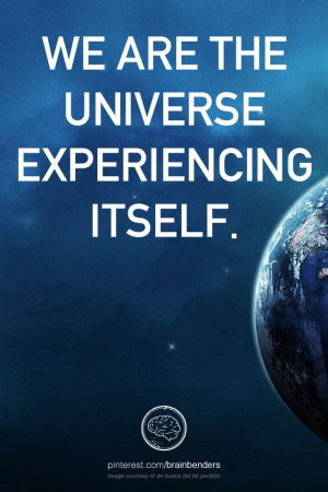 We are the universe experiencing itself - Carl Sagan