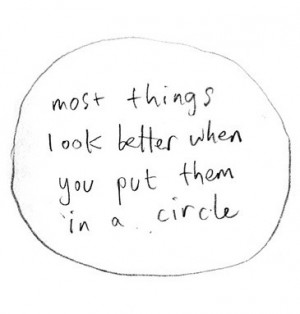 Note, quote and circle pictures