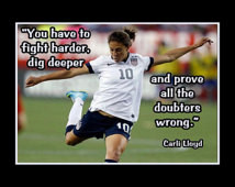 Soccer Poster Carli Lloyd Olympic C hampion Photo Quote Wall Art 5x7 ...