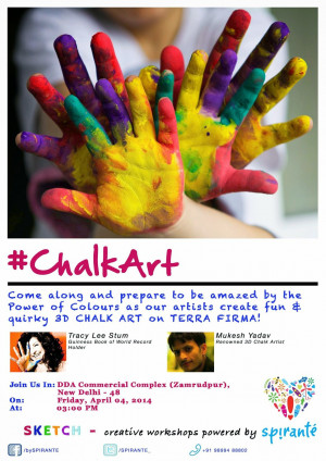 3d anamorphic painting India,3d artist india,3d Chalk art india,3d ...