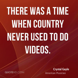 There was a time when country never used to do videos.