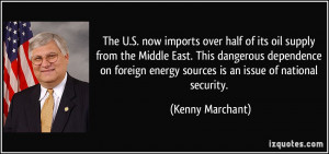 The U.S. now imports over half of its oil supply from the Middle East ...