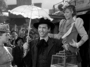 (Jimmy Stewart) arrives in the town of Bottleneck. From the movie ...