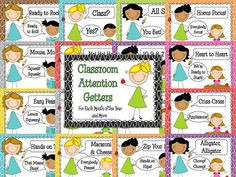 Attention-Getters posters. Cute rhymes for getting students' attention ...
