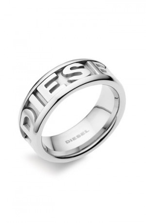 DIESEL Logo Stainless Steel Ring.