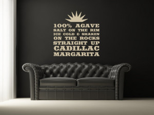 Wall Decal Words Margarita Quote Phrase Spirits Margaritaville Bar ...
