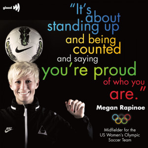 glaad:Out midfielder Megan Rapinoe of the U.S. Women’s Olympic ...