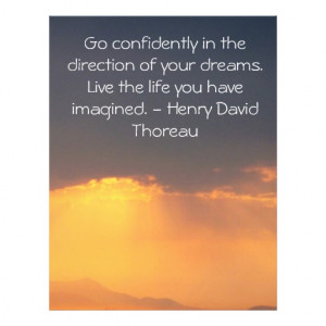 Inspirational Thoreau Quote Full Color Flyer