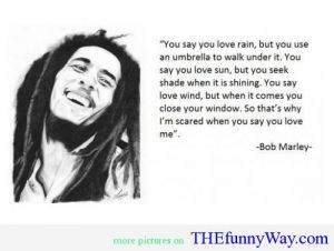 ... You Love Rain,But You Use an Umbrella to Walk Under It ~ Funny Quote